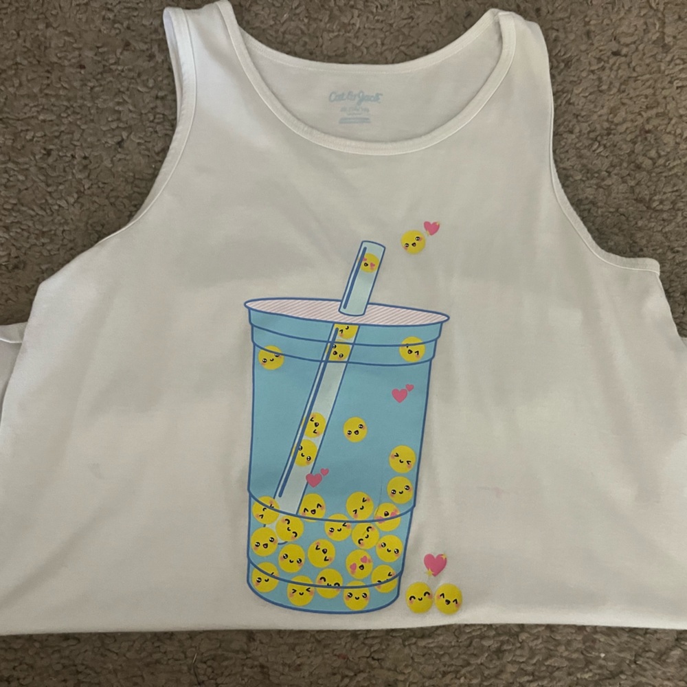 Emoji cat and jack tank top